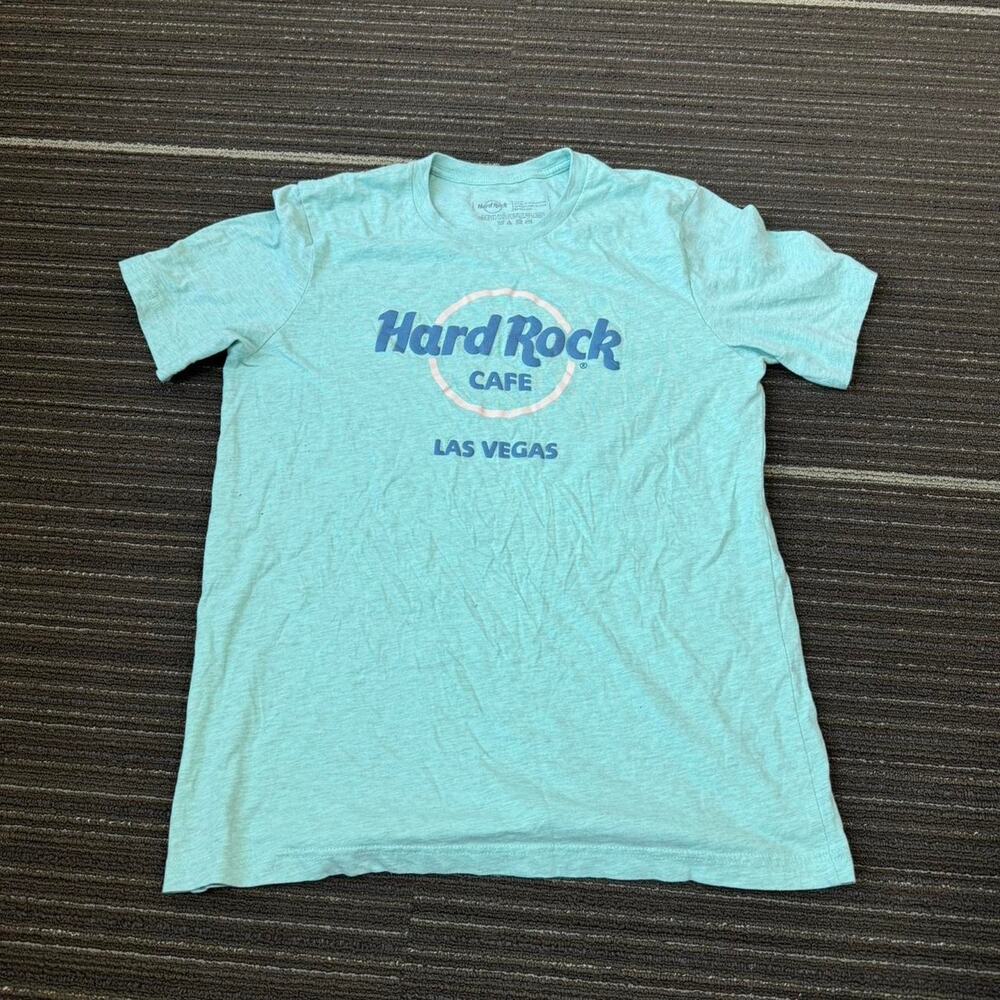 Teal Blue Modern Hard Rock Cafe Las Vegas T-Shirt